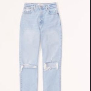 Abercrombie Curve Love Ultra High Rise 90s Straight Jean